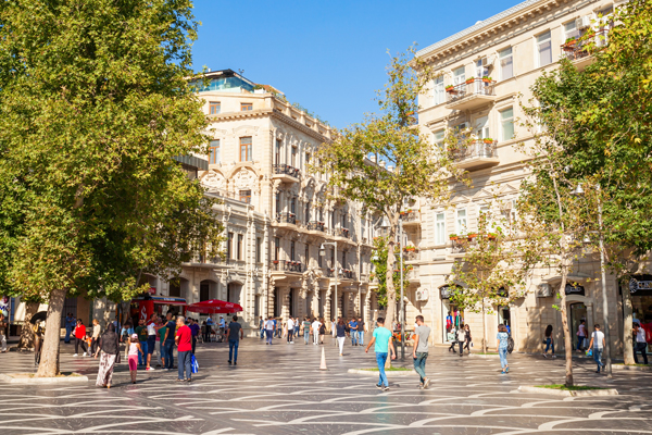 Fountain Square in Baku, Azerbaijan