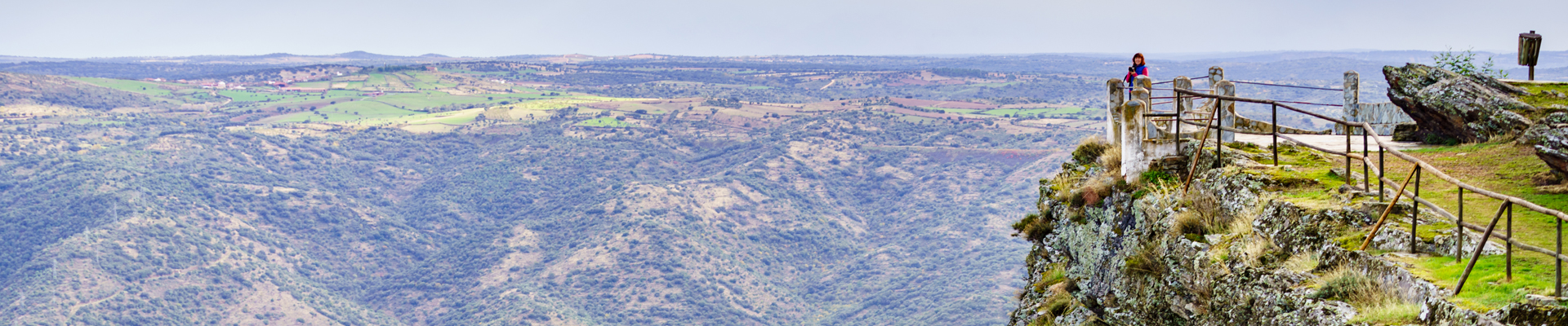 Miradouro do Penedo Durao in Portugal overlooks border between Spain and Portugal